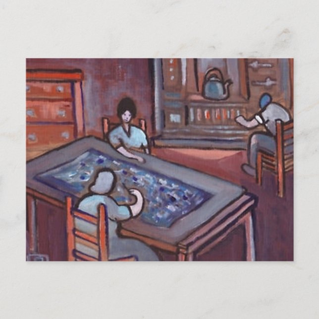 MAKING A PROGGY MAT POSTCARD (Front)