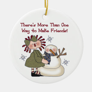 Making a Snowman Friend Keepsake Ornament