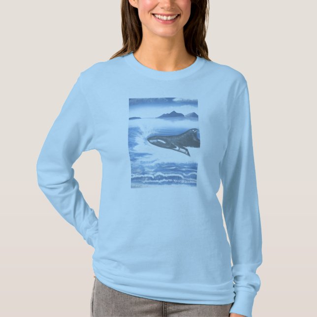 Making a Splash ladies Blue Shirt (Front)