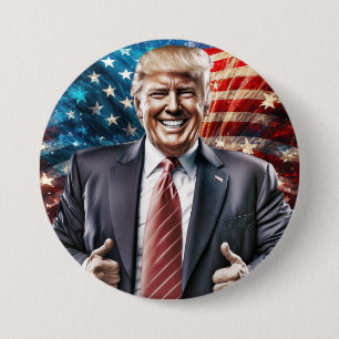 Making America Great Again - President Trump 7.5 Cm Round Badge
