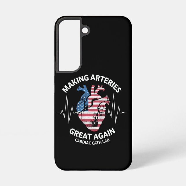 Making Arteries Great Again Cardiac Cath Lab  Samsung Galaxy S22 Case (Back)