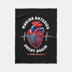 Making Arteries Great Again  Fleece Blanket