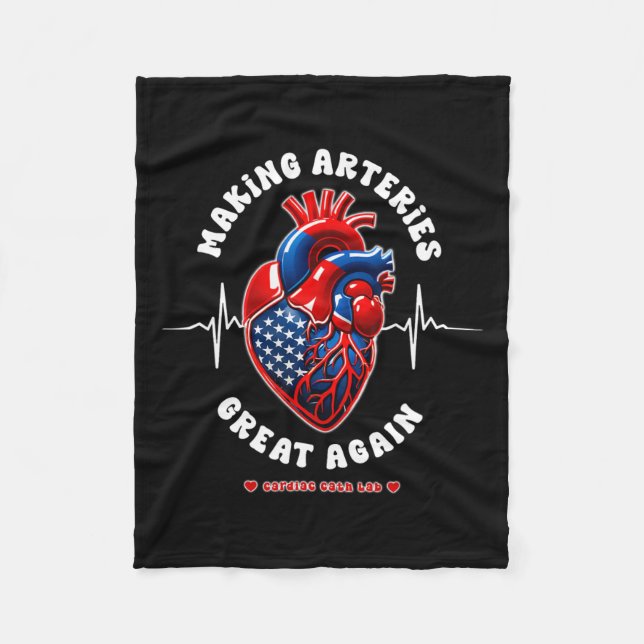 Making Arteries Great Again  Fleece Blanket (Front)