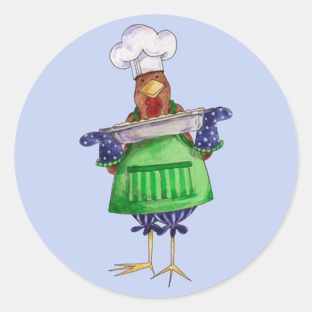 Making Casserole Classic Round Sticker (Front)