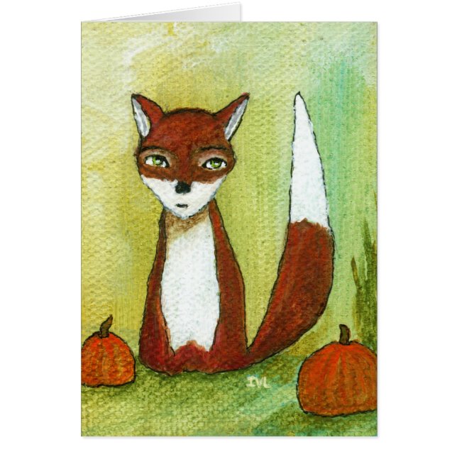Making Choices,Whimsical Fox Abstract Art (Front)