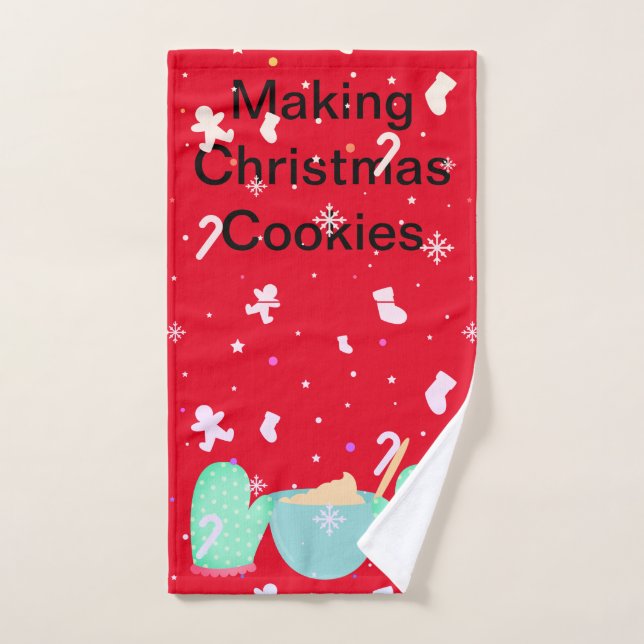 Making Christmas Cookies Hand Towel (Hand Towel)