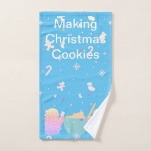 Making Christmas Cookies Hand Towel