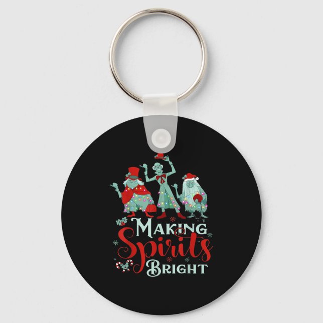 Making Christmas Srit Bright Retro Christmas Movie Key Ring (Front)