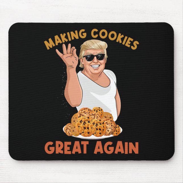 Making Cookie Great Again Funny Trump Make Xmas Gr Mouse Pad (Front)