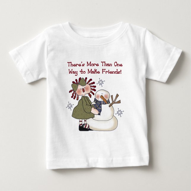 Making Friends Snowman T-shirts and Gifts (Front)