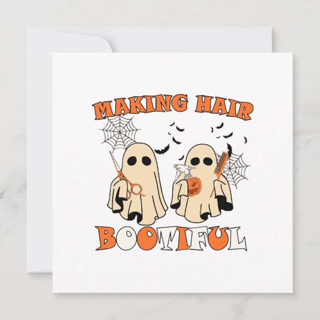 Making Hair Funny Ghost Hairdresser Halloween  (Front)