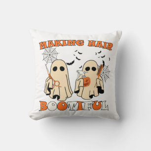 Making Hair Funny Ghost Hairdresser Halloween  Cushion