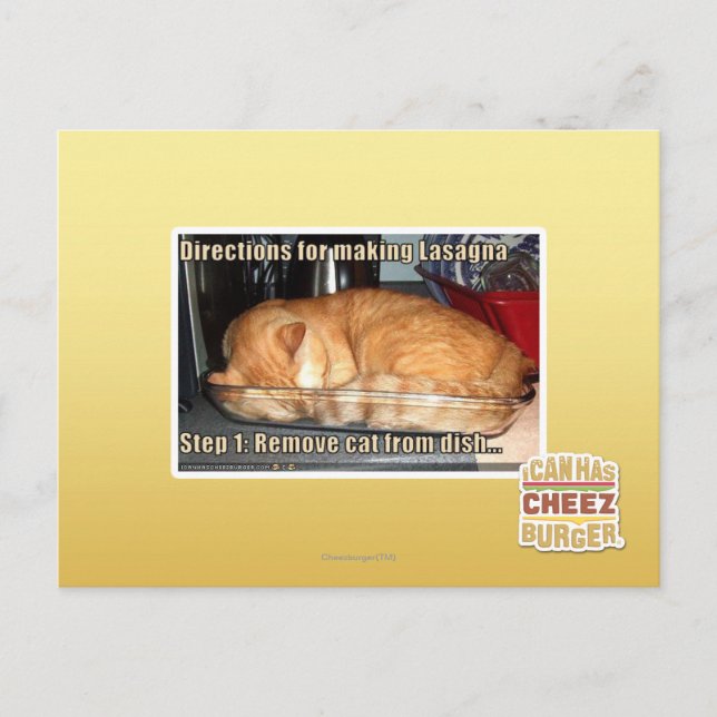 Making lasagne postcard (Front)