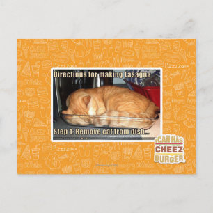 Making lasagne postcard