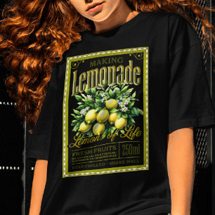 Making Lemonade Old Fashioned Looking Label  Dark T-Shirt