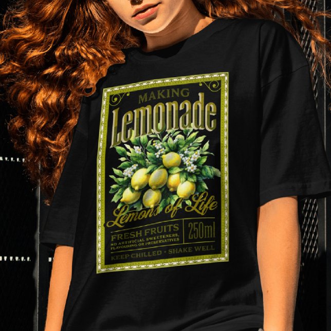 Making Lemonade Old Fashioned Looking Label  Dark T-Shirt (Creator Uploaded)