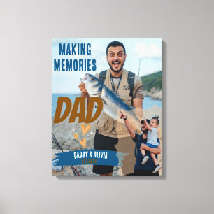 Making Memories Dad Personalised Photo Family Gift Canvas Print