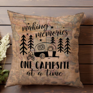 Making Memories Happy Camper Fun Summer Map Cushion
