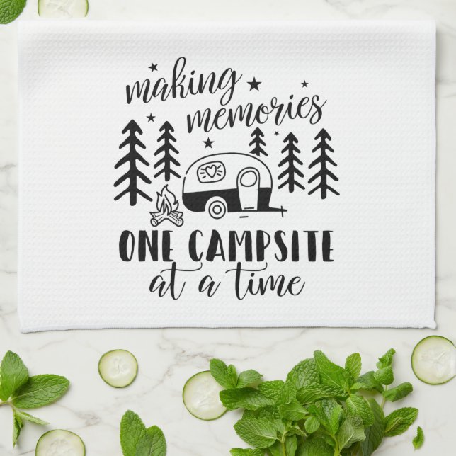 Making Memories Happy Camper Fun Summer Tea Towel (Folded)