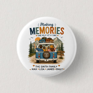 Making Memories One Mile at a Time   Custom Family 3 Cm Round Badge