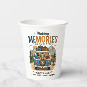 Making Memories One Mile at a Time   Custom Family Paper Cups