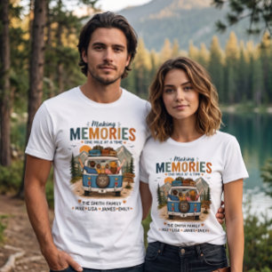 Making Memories One Mile at a Time   Custom Family Tri-Blend Shirt