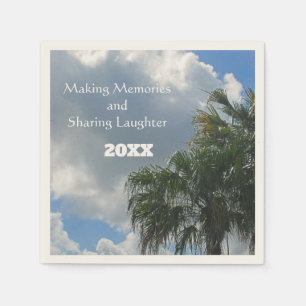 Making Memories & Sharing Laughter Palm Tree Napkin