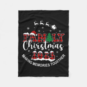 Making Memories Together Buffalo Plaid Family Chri Fleece Blanket