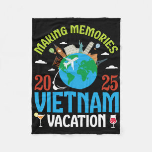 Making Memories Vietnam Vacation 2025 Travel Coupl Fleece Blanket