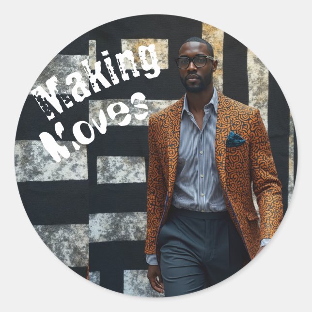 Making Moves Classic Round Sticker (Front)