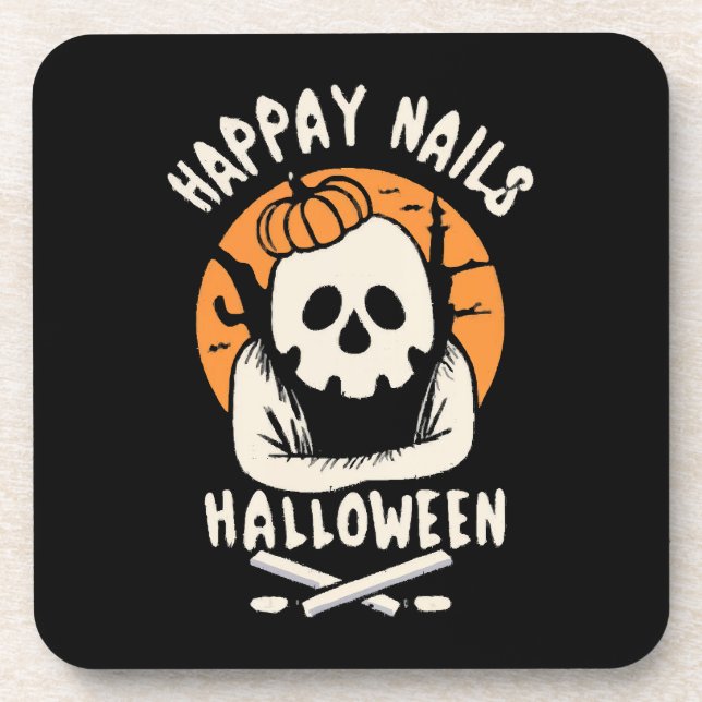 Making Nails Bootiful Halloween  Coaster (Front)