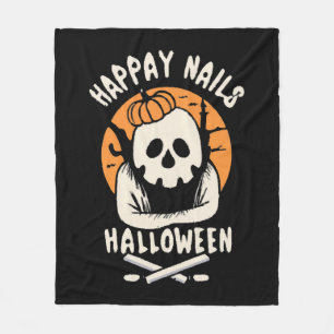Making Nails Bootiful Halloween  Fleece Blanket