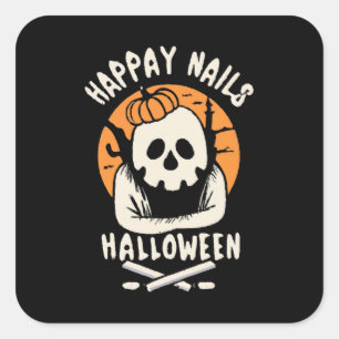Making Nails Bootiful Halloween Square Sticker