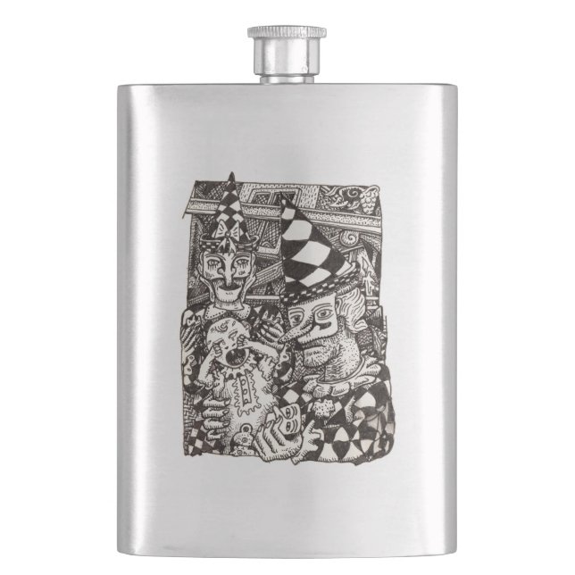 Making-of-the-man by Brian Benson Hip Flask (Front)