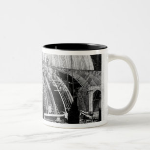 Making repairs to the Great Conservatory at Chatsw Two-Tone Coffee Mug