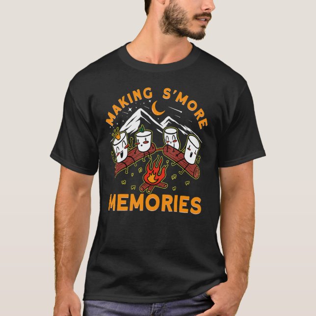 Making S'mores Memories Campfire Marshmallow Smore T-Shirt (Front)