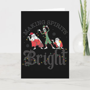 Making Spirits Bright Christmas Haunted Ghosts  Card