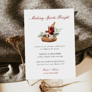 Making Spirits Bright Christmas Party Invitation