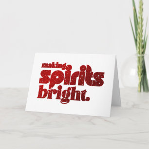 Making spirits bright - Christmas retro Card