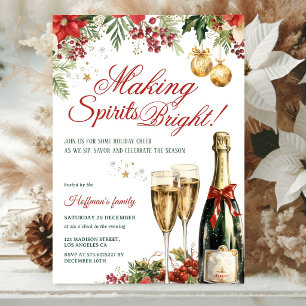 Making Spirits Bright Cocktail Christmas Party Invitation