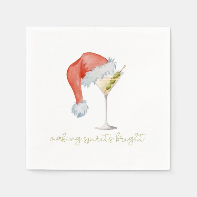 Making Spirits Bright Cocktail Napkin (Front)