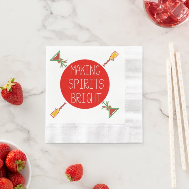 Making “Spirits” Bright Cocktail Napkins (Insitu)