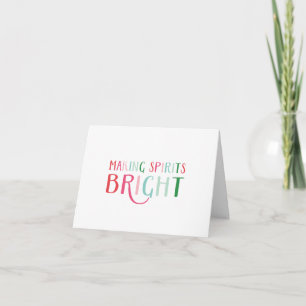 Making Spirits Bright Colourful Holiday Card