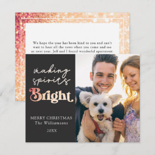 Making Spirits Bright Custom Photo Christmas Card