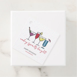 Making Spirits Bright Holiday Cocktail Party  Favour Tags