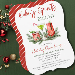 Making Spirits Bright Holiday Open House  Invitation