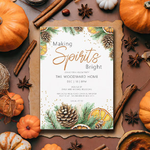 Making Spirits Bright Holiday Party Invitation