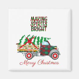 Making Spirits Bright Merry Christmas Magnet