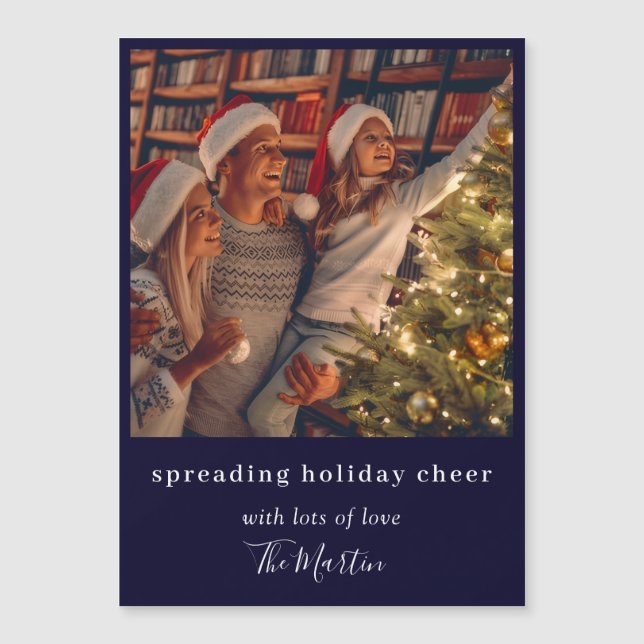 Making Spirits Bright Navy Blue Christmas Design (Front)