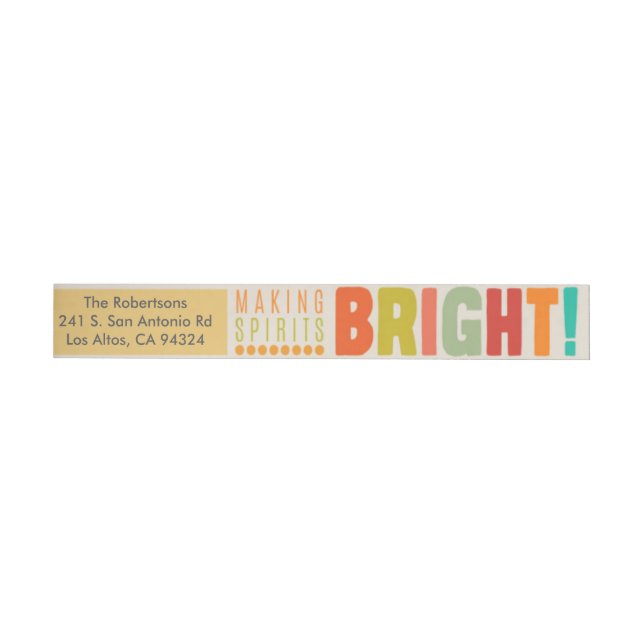 Making Spirits Bright - Wraparound Address Label (Individual)